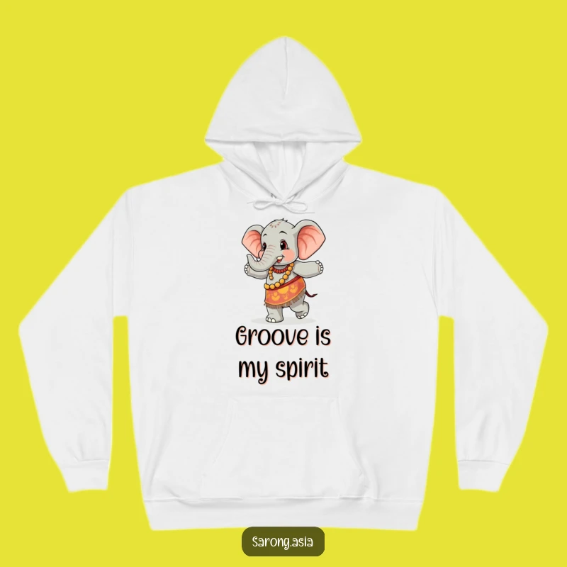 Cozy Funny Dancing Elephant Hoodie, Warm Sarong Wearer, Perfect Humorous Gift